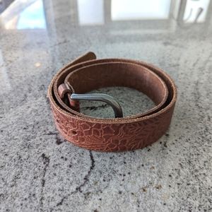 Genuine Leather Belt Floral